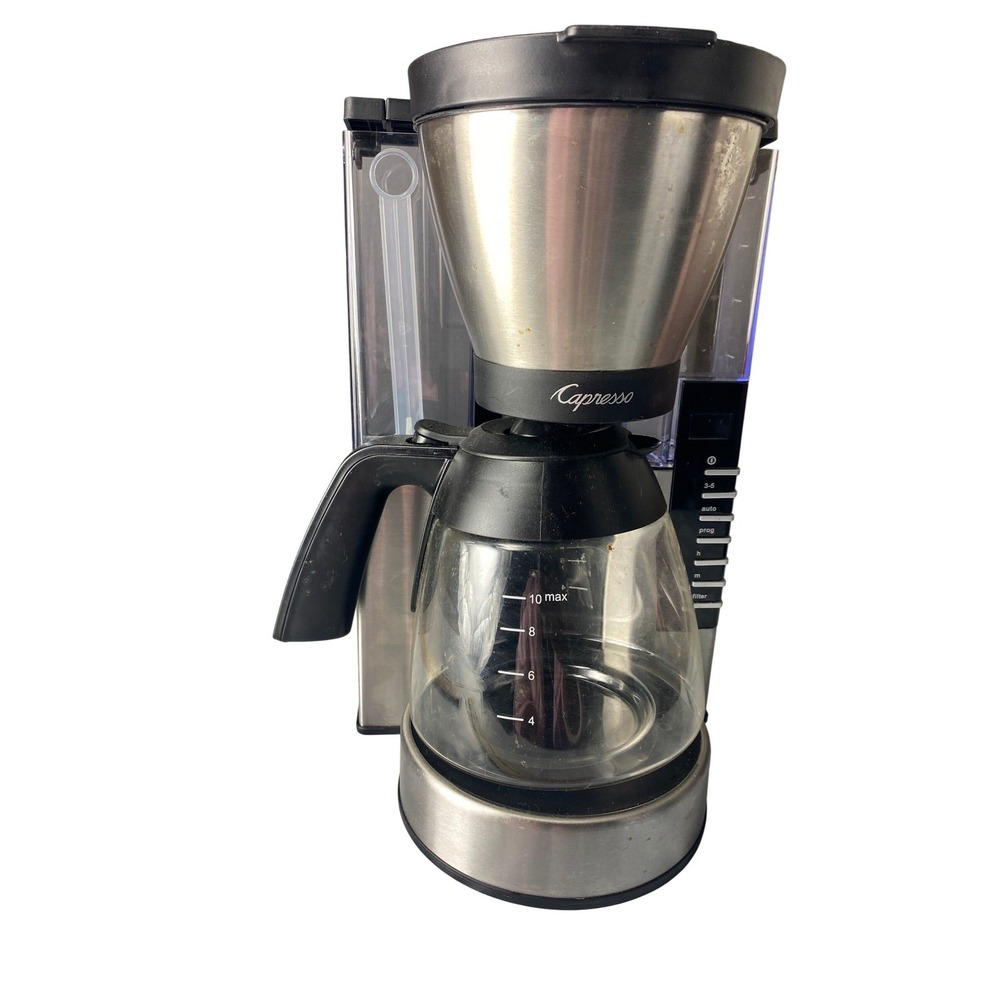 Capresso MT500 10 Cup Programmable Coffee Maker Thermal Carafe Tested Works